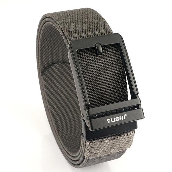 TUSHI Metal Automatic Buckle Rigid Tactical Belt Wear Resistant Thickened Pistol Belt for Men Outdoor Shooting Training Adjustable Waistband