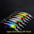 ZANLURE 20pcs Set 3D Eyes Bass Shape Fishing Crankbait Kit Hard Lures Freshwater Saltwater Japan Sea Fishing Lures