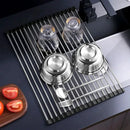 12/15 Tube Foldable Kitchen Sink Drainer Stainless Steel Vegetable Fruit Bowls Dishes Drain RackKitchen Sink Shelf Kitchen Utensils