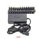Universal Power Adapter Charger 96W 12V-24V 4A with EU/US Plug and Multiple Pins Adjustable Voltage Portable Laptop Charger