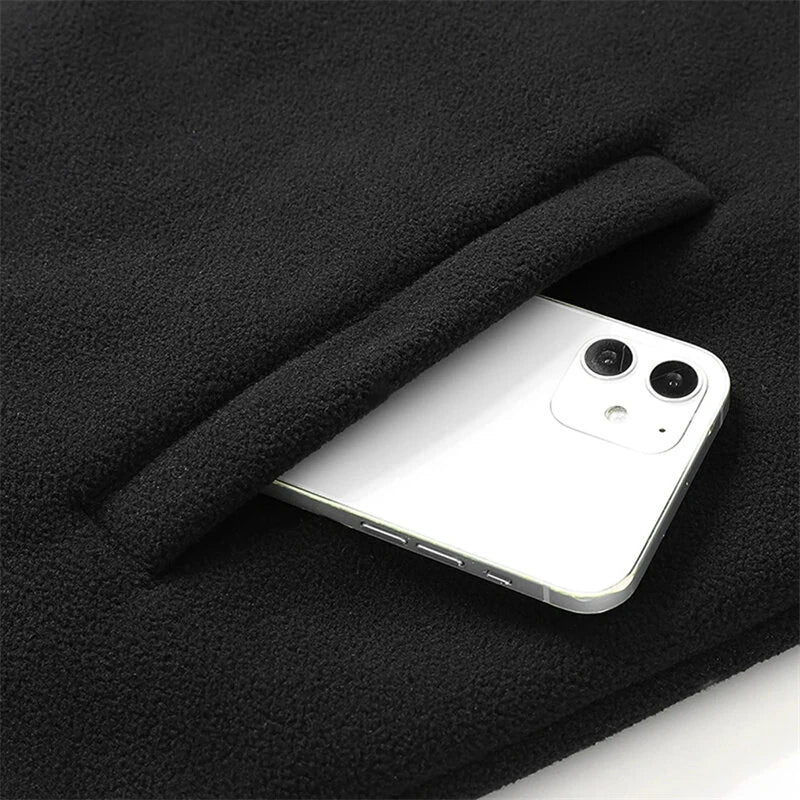 TENGOO HP-09 9 Heated Area Jacket USB Charging 3 Gear Adjustable Temperature with Digital Display Windproof Fleece Heated Jacket Winter Coat for Outdoor Sports