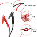 Dual Ended Crocodile Alligator Clips 15A Test Lead Wire Cable 3.3 ft with Copper Clamps Electrical Testing Accessories