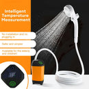 Portable Electric Shower Pump Outdoor Camping Shower IPX7 Waterproof with Digital Display for Camping Hiking Backpacking Travel