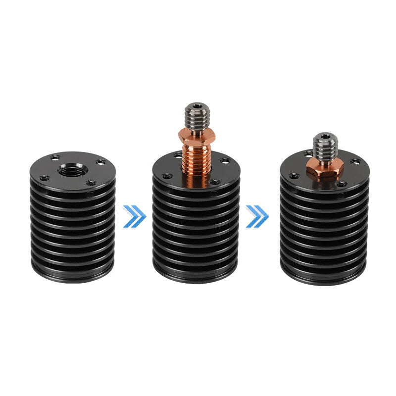 KINGROON V6 Voron Ceramic Kit Bimetallic Throat Pipe Three-Hole Hardened Steel Nozzle 320C High Temperature 24V 3D Printer Parts