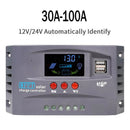 12V/24V MPPT Solar Charge Controller Regulator Colorful Screen For Lifepo4 GEL Lithium Lead Acid Battery 30/40/50/60/70/80/90/100A