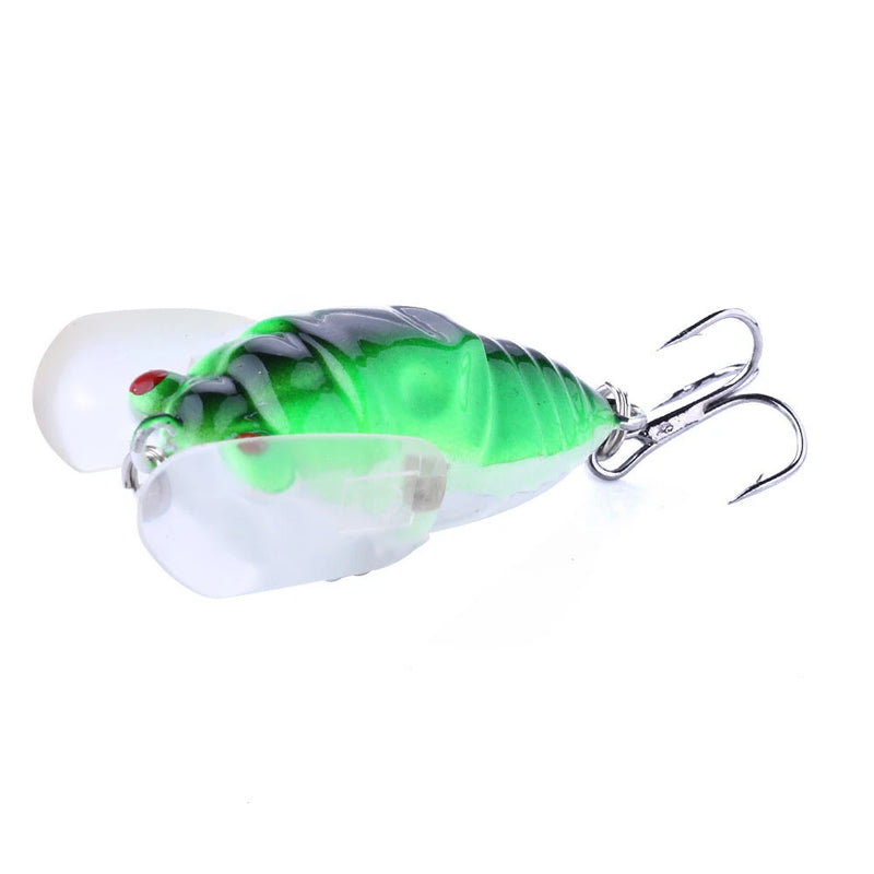 ZANLURE 8PCS Perch Insect Fishing Lures 6.4g 4cm Treble Barb Hooks Artificial Bait for Fishing