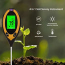 4 in 1 Professional Soil Tester Moisture PH Temperature Sunlight Intensity Meter Digital Display Soil Tests