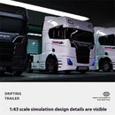 S917 RTR 1/43 2.4G 4WD Mini RC Car Tractor Semi Truck Built-In Gyro Full Proportional Drift Dual Speed LED Lights Racing Vehicles Models Engineering Remote Control Toys