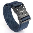 1Pc Popvcly Belt Metal Buckle Quick Release Belt Casual Tooling Training Belt Men's Pants Belt