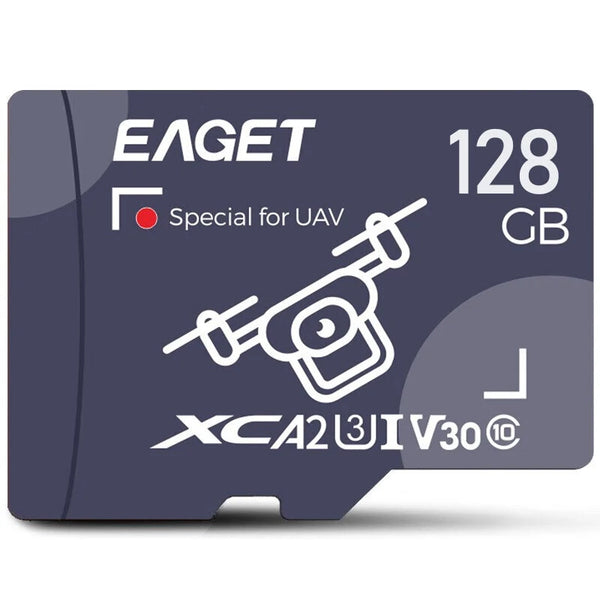EAGET T5 TF Card for UAV 64G/128G Micro SD TF Card  U3 V30 Class10 160MB/s High Speed 4K UHD for Vlogging Video Recording