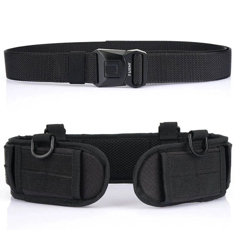 TUSHI Outdoor Tactical Belt Multifunctional Waist Seal Training Equipment Weight-Bearing Waist Seal Belt for Hiking Camping Climbing