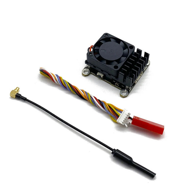 5.8G 48CH 2W 2-4S FPV Transmitter VTX 1000TVL 2.5mm FPVCamera Built-in Mic MMCX FPV Antenna with Cooling Fan Image Transmission FPV System for RC FPV Racing Drone