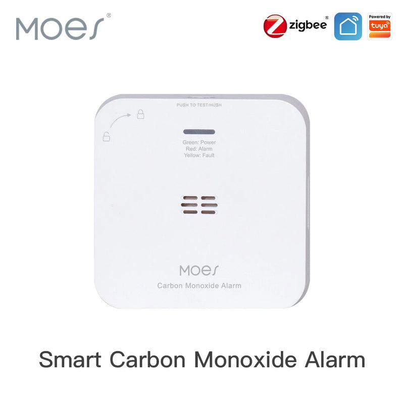 MOES Tuya CO Detector Alarm Gas Leak Carbon Monoxide Detector Wireless Household Gas Siren Alarm Sensor Smart Safety Home