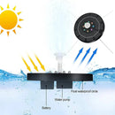 16cm Solar Floating Fountain with Lights 3W LED Solar Bird Bath Light Sensor with 6 Nozzles Auto On Off for Garden Decoration