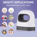 Mini Heat Press Machine T-Shirt Printing Easy Heating Transfer Press Iron Machines for Clothes Bags Hats Pads Blanket Leather