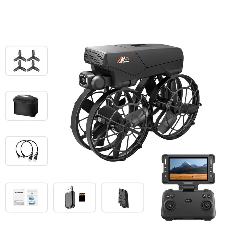 WLRC M8 WiFi FPV with Folded 4.3" LCD Screen Controller HD Camera Servo Gimbal Optical Flow Hover Brushless LED Foldable Pocket RC Drone Quadcopter RTF