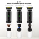 IPRee Portable Wireless Electric Espresso Coffee Machine For Travel Car Home Camping Coffee Maker 3-in-1 Capsule Powder Coffee Maker