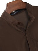 INCERUN Mens Robes Saudi Style Thobe Dishdash Jubba Arab Robe Islamic Clothing Long Maxi Dress Tops