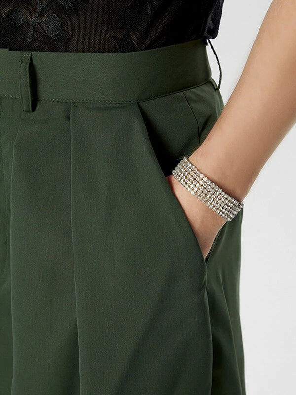 INCERUN Men Design Pleated Layering Pant Loose Fit Casual Daily Men's Bottoms