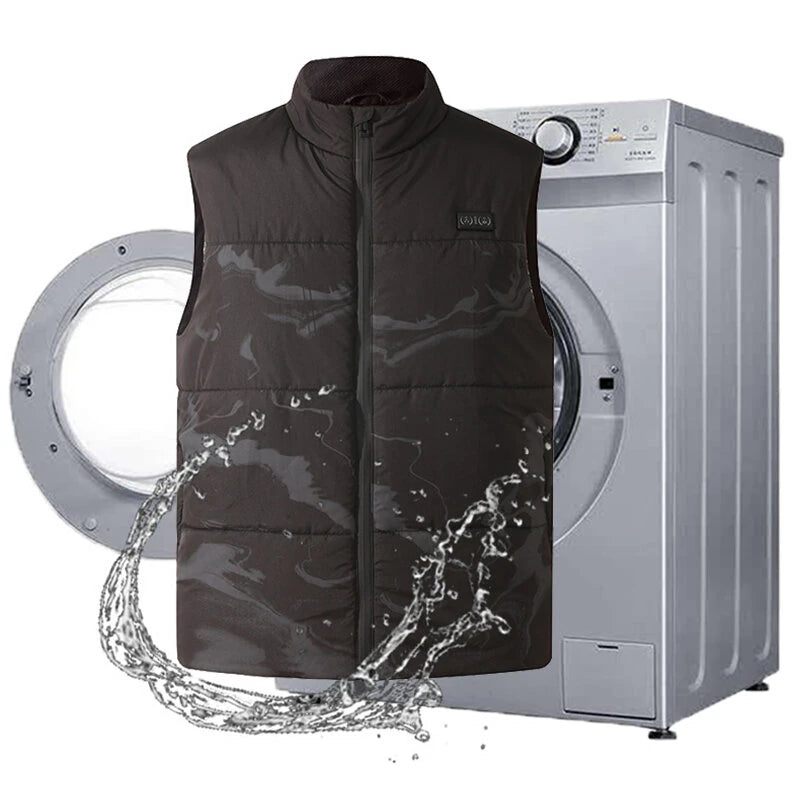 TENGOO HV-06 Smart Heated Vest 6 Heating Zones USB Rechargeable Polyester Washable Winter Electric Heating Vest Outdoor Work Warm Clothing