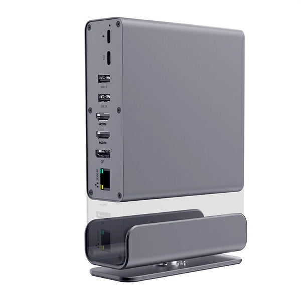 Bakeey HD-175 16-in-1 Type-C Vertical Hub Docking Station with USB 3.1/3.0/2.0 4K HD/DP 100W PD SD/TF RJ45 Ethernet for Phone Tablet MacBook Pro