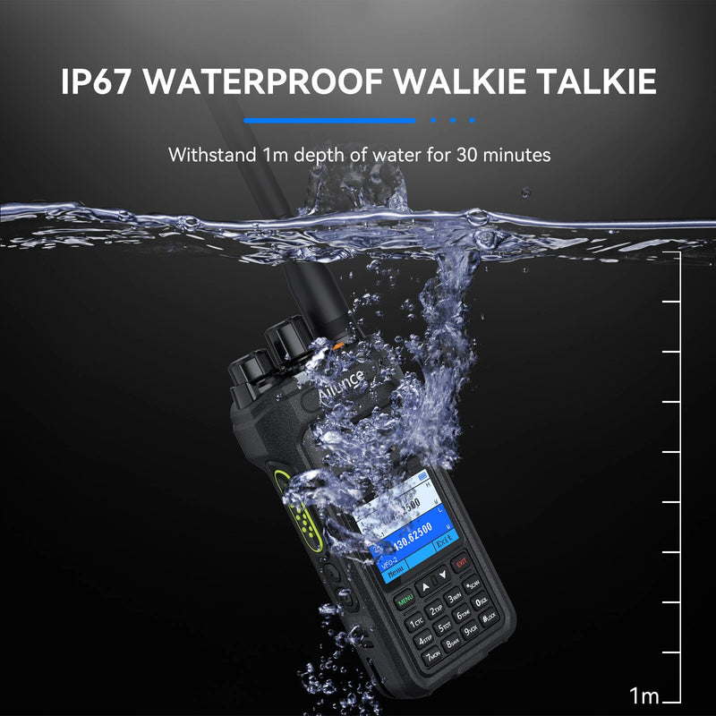 Retevis Ailunce HA1UV 5W Walkie Talkie IP67 Waterproof 2800mAh Rechargeable Long Range Dual Band Two-Way Radio Sub-PTT Ham Radio