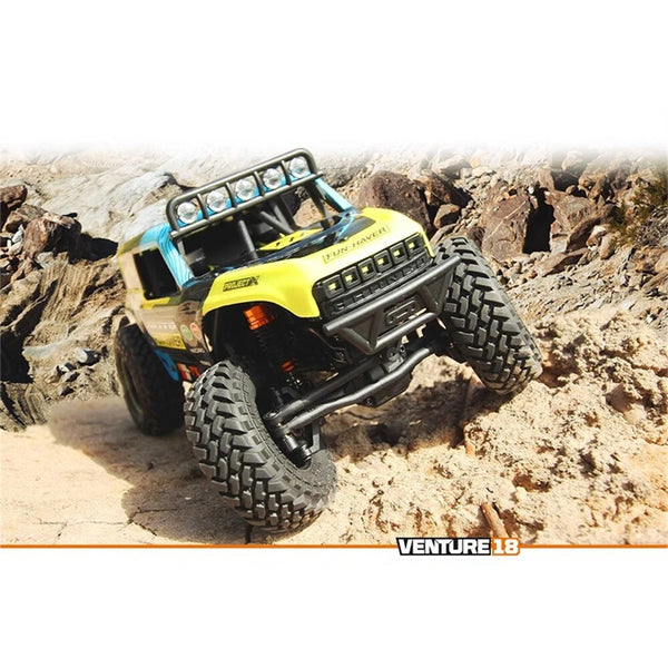 HPI Racing RTR Venture 18 U4 Bronco 4400 1/18 2.4G 4WD Brushed/Brushless RC Car Rock Crawler Off-Road Climbing Truck LCG Two Speed LED Light Straight Axles Vehicles Models Toys