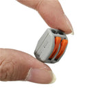 Excellway ET20 10Pcs 2 Pins Spring Lever Terminal Block Electric Cable Wire Connector