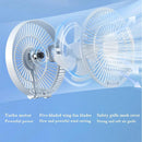 2 in 1 Desktop Folding Fan with Remote Control USB Charging Rechargeable 4000mah Battery Compact Design Night Light Feature Available in White Green and Blue