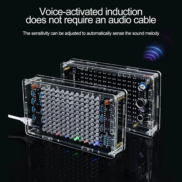 DIY Soldering Project Spectrum USB Mini Electronic Display Sound Activated Home Stereo Speaker DIY Kits for Leaning Soldering