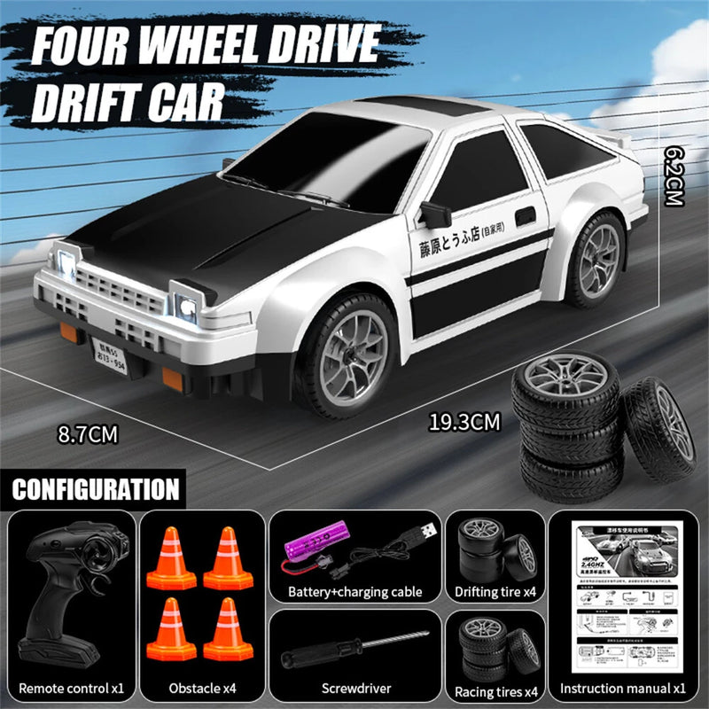 JD Toys JD155-29A/30A/31A RTR 1/24 2.4G 4WD Drift RC Car Mini Race LED Light Remote Control High-Speed Motor On-Road Racing Vehicle Model Boys Gifts Toys