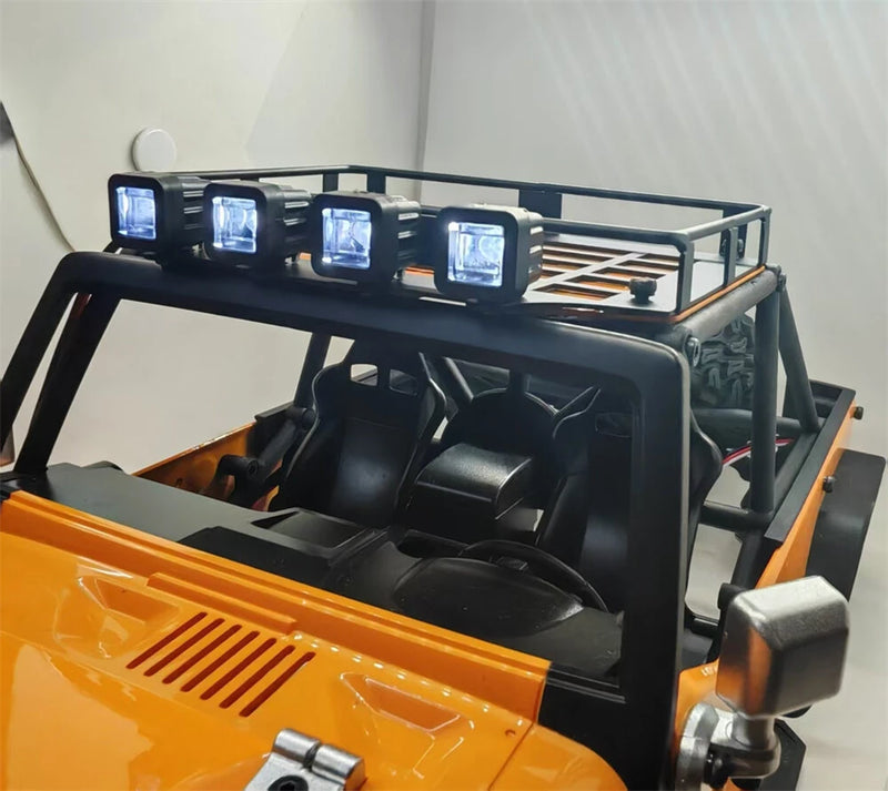 Luggage Rack with Light For MJX 1/12 H12Y RC Car Spare Vehicle Parts Models Accessories