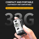 Motion Sensor Smart LED Headlamp Rechargeable Flashlight Red and Blue Warning Headlight Portable Clip-on Cap Light with 8 Lighting Modes for Outdoor Camping Hiking Fishing Running