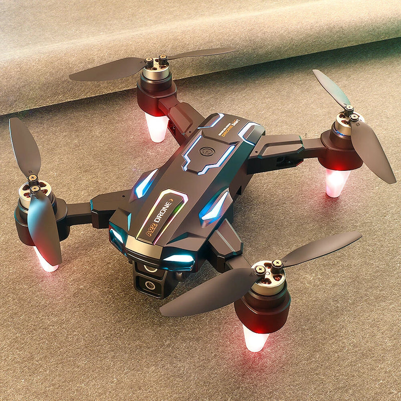 YCRC A22 WiFi FPV with Electrically Adjustable Camera Optical Flow Hover Automatic Obstacle Avoidance Detachable Camera Display Screen LED Brushless Foldable RC Drone Quadcopter RTF