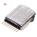 2 x 2 in 1 Lipo Battery Low Voltage Tester 1S-8S Buzzer Alarm