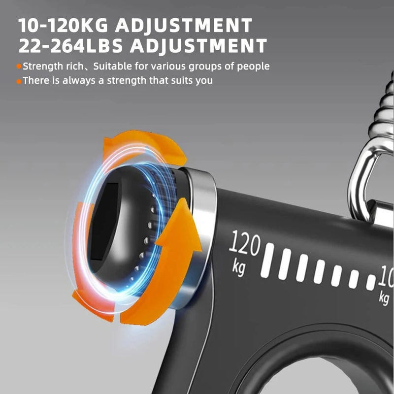 10-120kg Electronic Counting Hand Grips Strengthener Arm Spring Finger Massager Expander Hand Exercise Gym Fitness Training Wrist Gripper