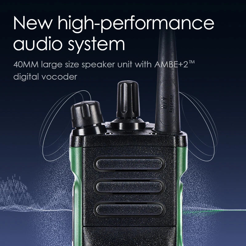 2Pcs Baofeng DM-32UV Walkie Talkie DMR Digital Analog Two Way Radio 8W Power GPS APRS 4000 Channels Dual Mode Communication