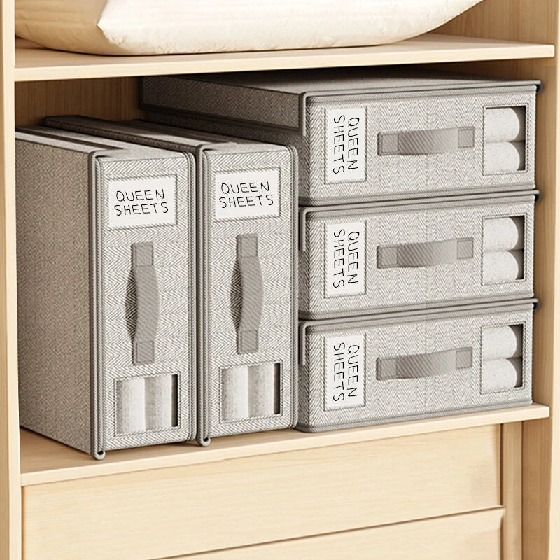 38x32x12 cm Non-woven Clothes Storage Box with Cover Bed Sheet Storage Box Clothing Fabric Sheet Organizer Wardrobe Blanket Quilt Cover