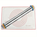 Rolling Pin Kitchen Tool Stainless Steel Adjustable For Baking Pasta Pizza Pie 4 Different Adjustable Thickness