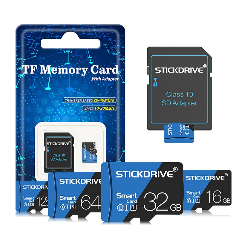Stickdrive CLASS10 U3 U1 TF Memory Card 32G 64G 128G 256G High Speed Driving Recorder TF Card Camera Monitoring Card with SD Adapter
