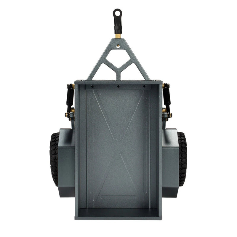 Aluminum RC Rock Crawler Trailer CNC Machined Utility Simulation Parts with Ball Head Hitch Compatible for 1/18 TRX4M SCX24 Redcat Car Vehicles Models Spare Accessories