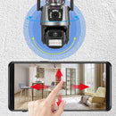 6MP 3K PTZ WiFi Camera Dual Lens Screen Intelligent Night Vision Motion Detection Two Way Intercom Record Playback CCTV Surveillance Security Camera ICSEE App