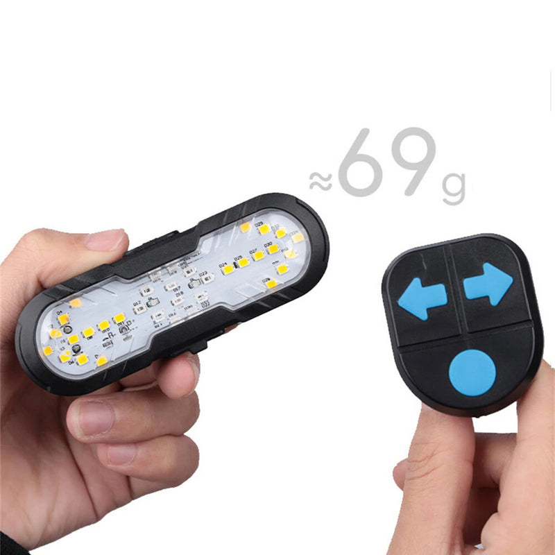 BIKIGHT 2 in 1 Wireless Remote Warning Turn Bike Taillight 5 Iighting Modes 70dB Loud Bell 1200mAh Battery Type-C Rechargeable Safe Smart Rear Light with Horn for Giant Samebike Ibis MTB Bike Night Cycling Riding