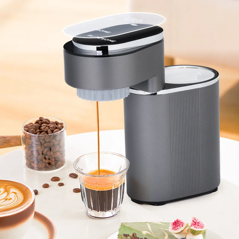 BlitzHome C180 Mini Coffee Machine Portable Espresso Maker 15Bar Pressure Hot/Cold Extraction Easy Cleaning for Home Office & Travel