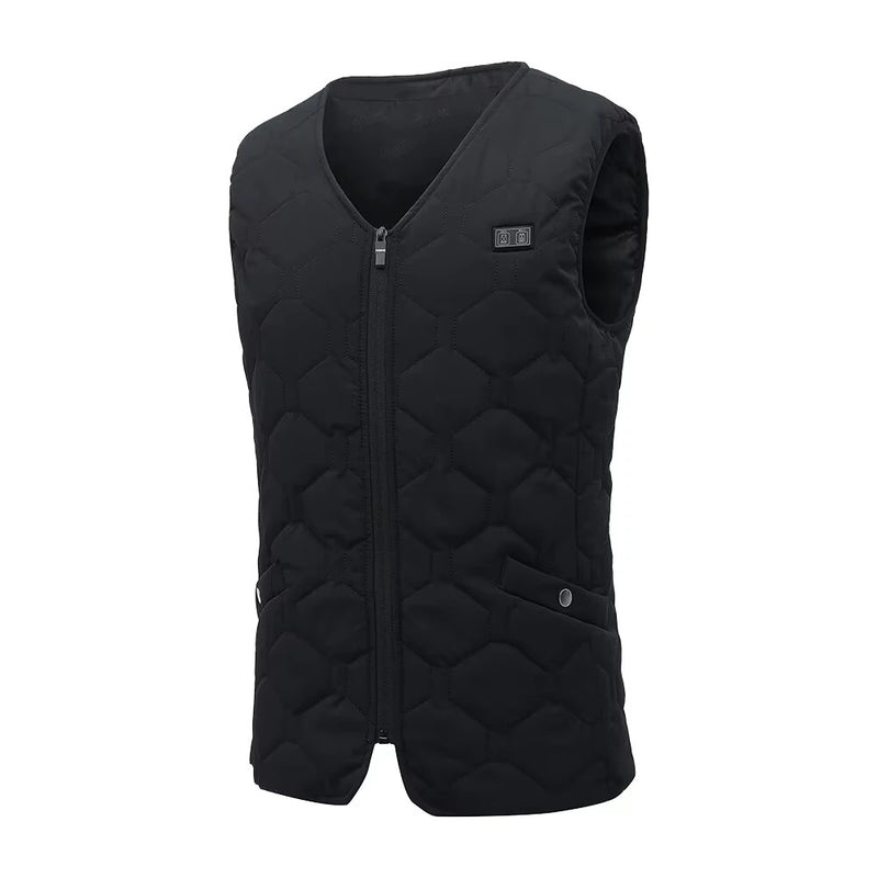 TENGOO HV-20 Smart Heated Vest 20 Heating Areas Oversized Women Men Winter Vest Self Heating Vest Usb Electric Thermal Vest Jacket Outdoor Vest