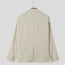 INCERUN Mens Casual Loose Fit Long Sleeve Blazer Fashionable Versatile Solid Color Suit Outwear Top for Men