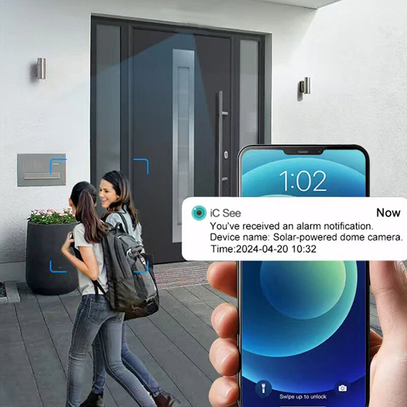 1080P 5X Zoom WiFi Security Camera 2K HD PTZ Panoramic View Color Night Vision Motion Detection Two Way Audio ICSEE APP IP65 Waterproof Work with Alexa Google Assistant