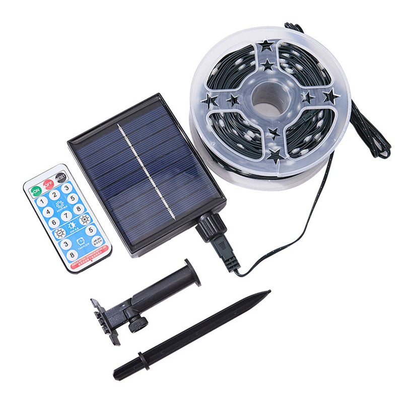 IPRee 32M LED Solar String Lights Fairy Green Wire Outdoor Christmas Light Tree Garland Waterproof  for New Year,Garden,Street Home Party Wedding Decorion Light