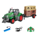 Landi QH205 1/24 27MHZ 4CH RC Car Farmer Series Wood Simulated Transport Model Light Sound Remote Control Toys Boys Dump Truck Engineering Vehicle Set Kids Gifts