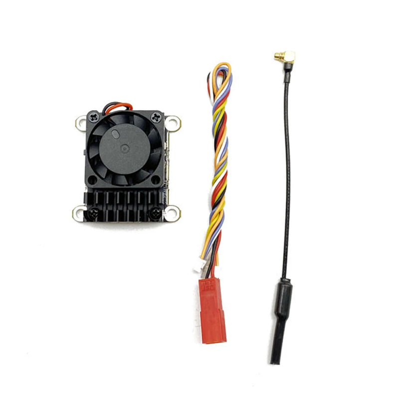 EWRF S1232T 5.8G 48CH 2W High Power VTX 200mW 500mW 1W 2W Power Support SmartAudio FPV Transmitter Built-in Microphone with Cool Fan for RC Drone